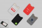 Selvklebende kortholder i elastisk stoff med logo trykk thumbnail