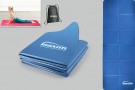 Sammenleggbar TPE polstret yogamatte med logo trykk thumbnail